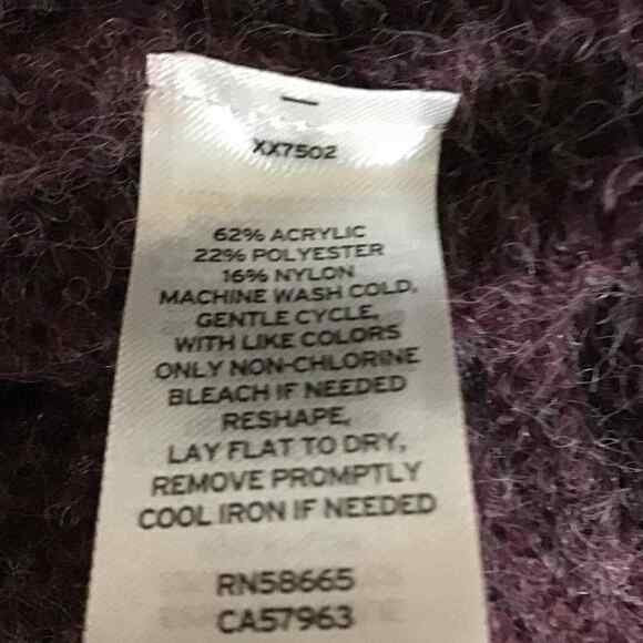 Abound Womens XS Sweater Purple V-Neck Long Sleeve Ribbed Hem Soft Knit NWT - Picture 4 of 16